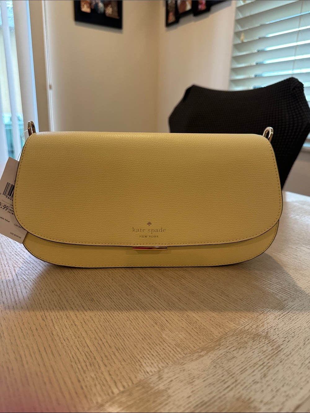 kate spade NWT Lemon Yellow Leather Crossbody Bag